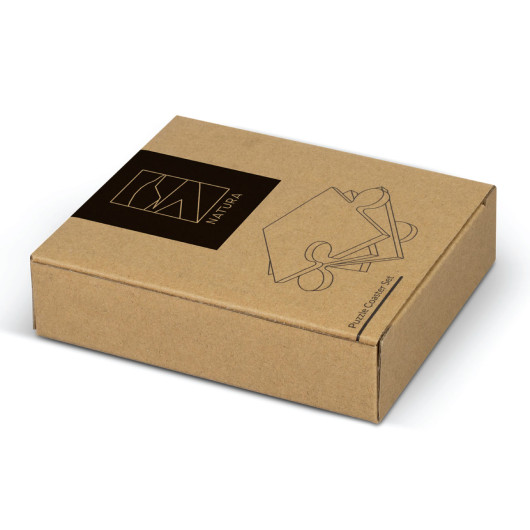 Bamboo Puzzle Coaster Sets of 4 Box